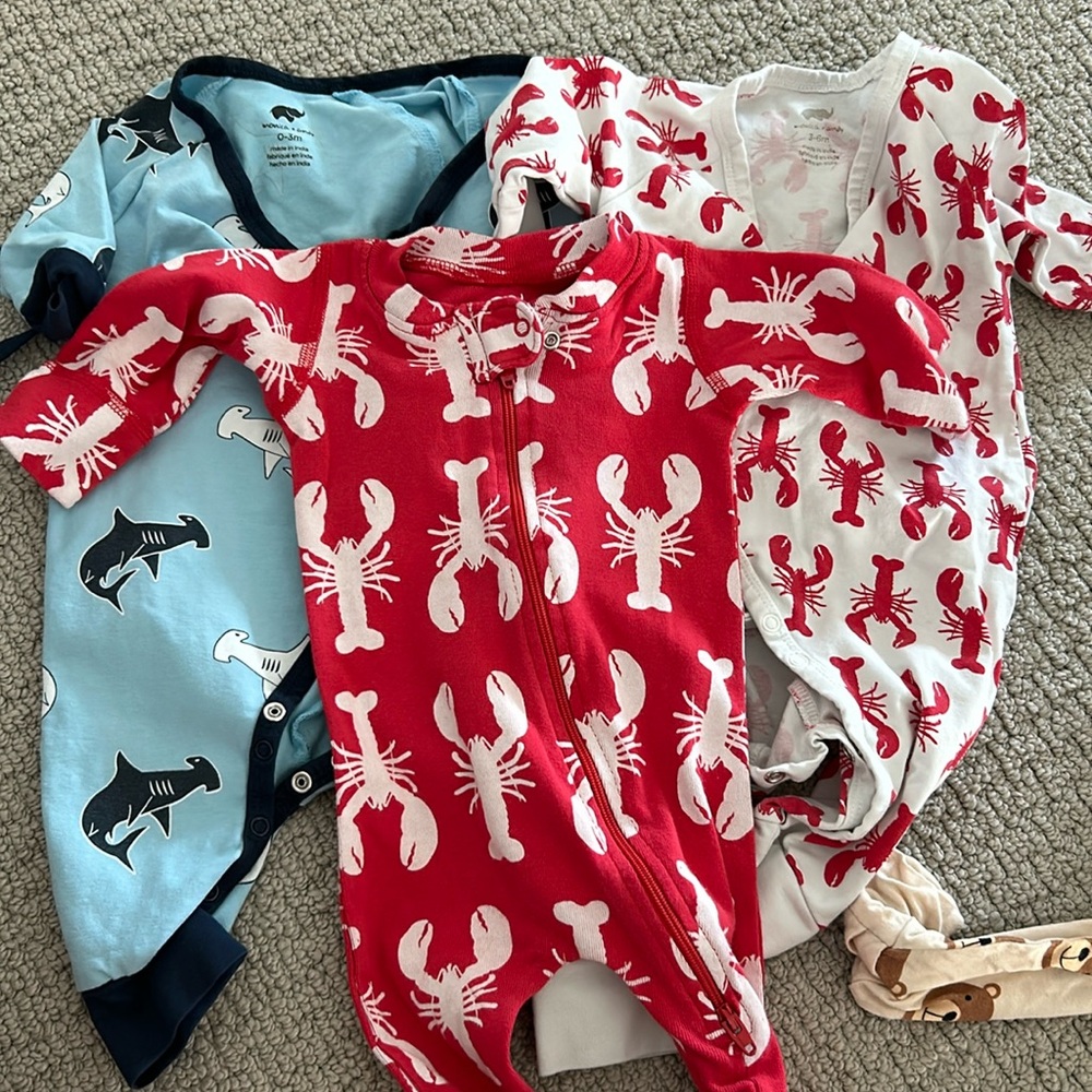 Monica and Andy 0-3 month Pajama lot